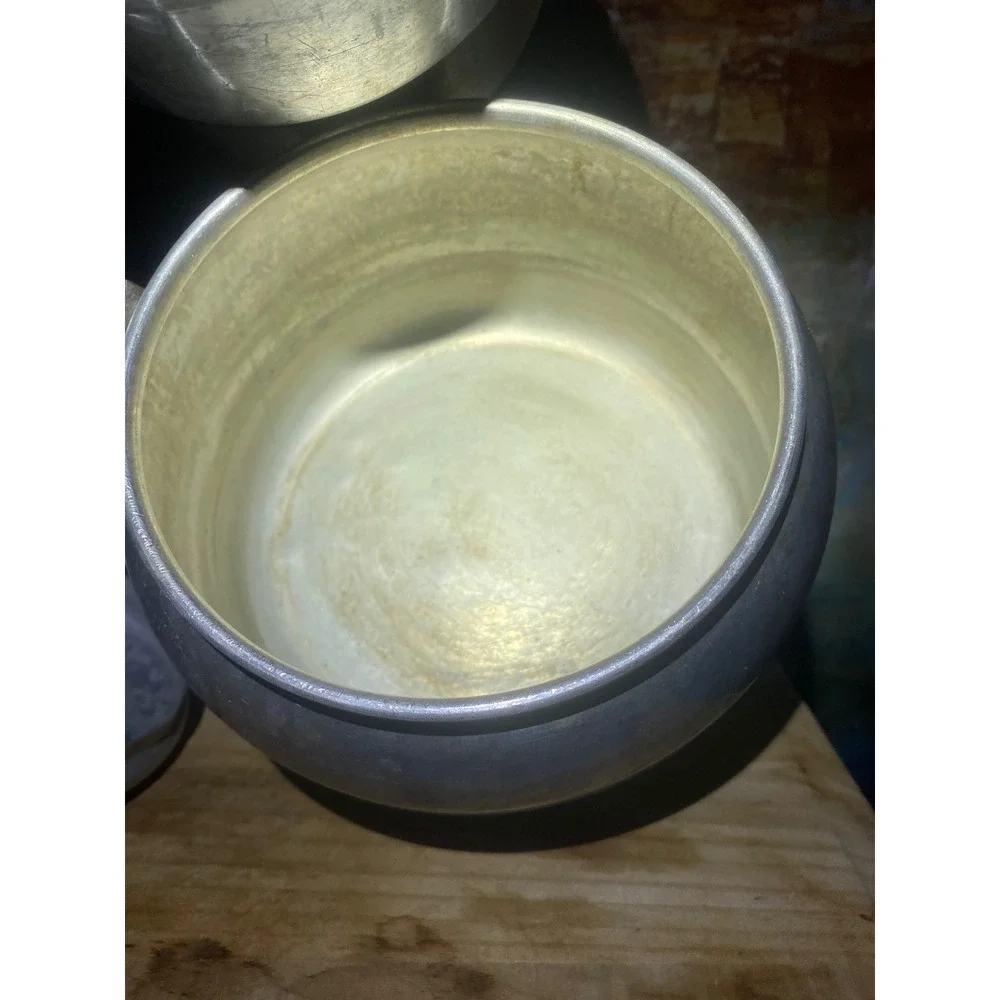 Wear-Ever Aluminum Double Boiler 2432 Vintage 6 Cup 3 Piece Set Made in USA